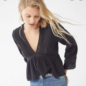 Urban Outfitters Isabella Embroidered Top